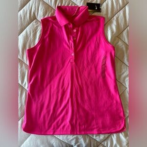 Nike Womens XL sleeveless golf shirt New with tags. Pink